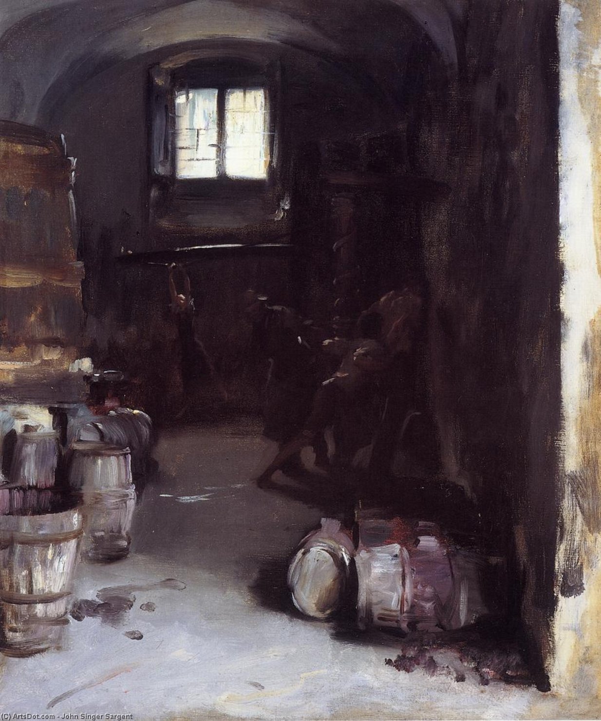 Pressing The Grapes: Florentine Wine Cellar — ジョン・シンガー・サージェント