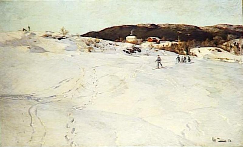 Hiver En Norvege Dit Aussi Un Jour D'hiver En Norvege — Frits Thaulow