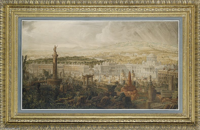 Design For Waterloo Palace, The Proposed Town Residence Of The Duke Of Wellington — Joseph Michael Gandy