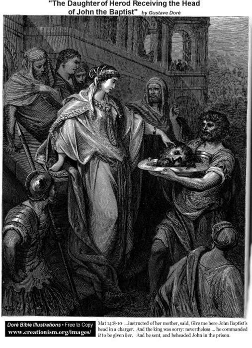 The Daughter Of Herod Head Of John The Baptist — Paul Gustave Doré