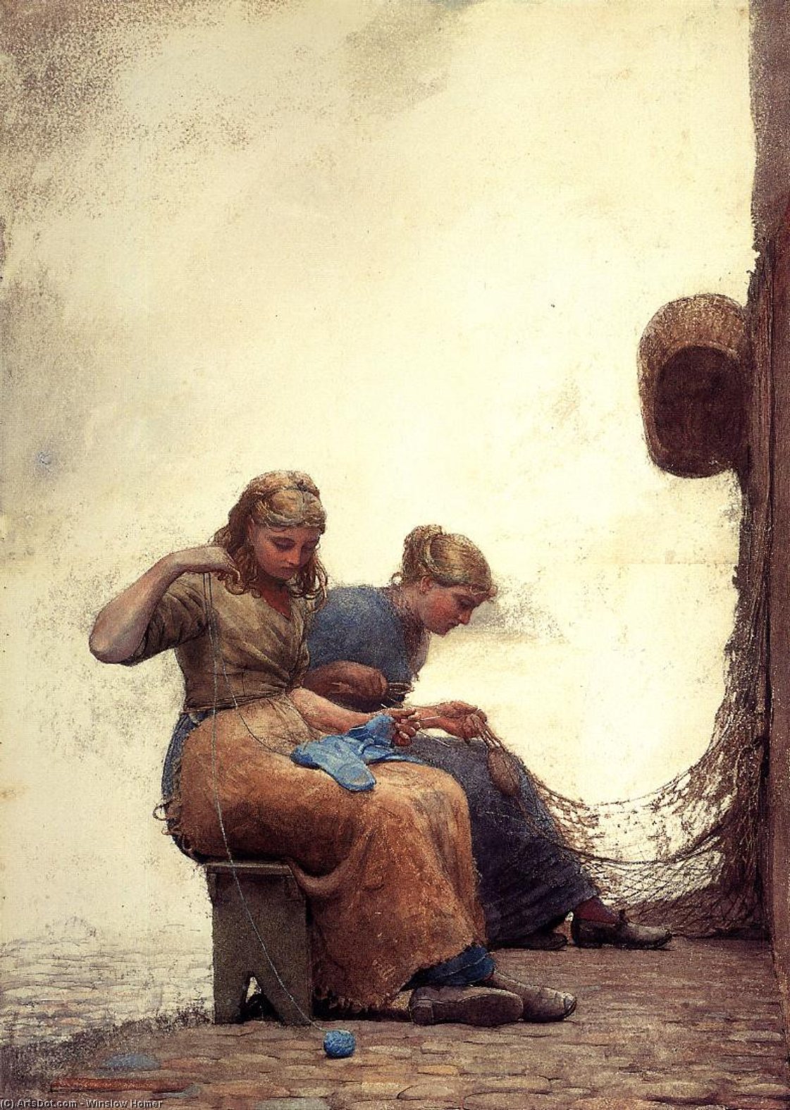 Mending The Nets — Винслоу Хомер