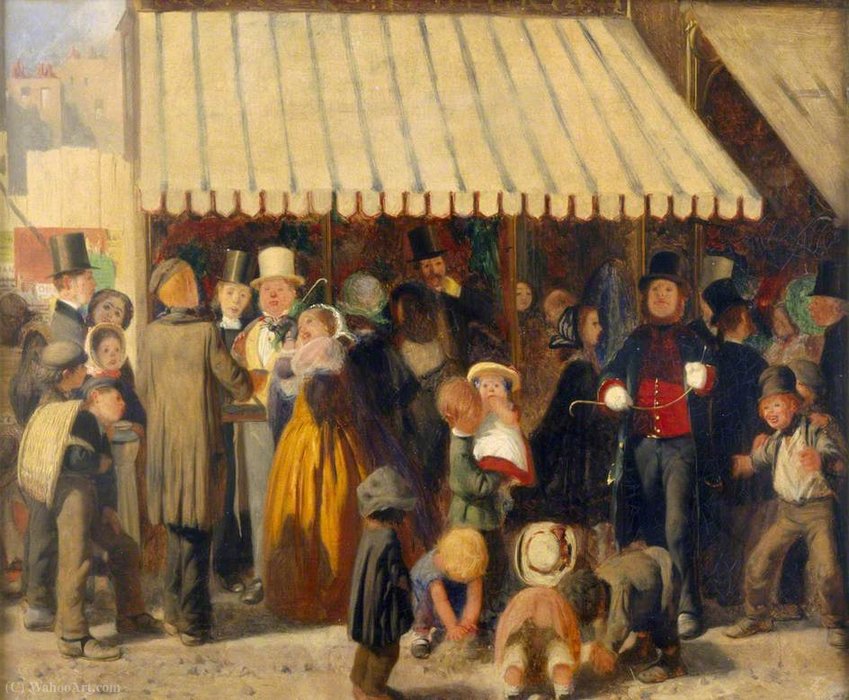 A Street Scene — Arthur Boyd Houghton
