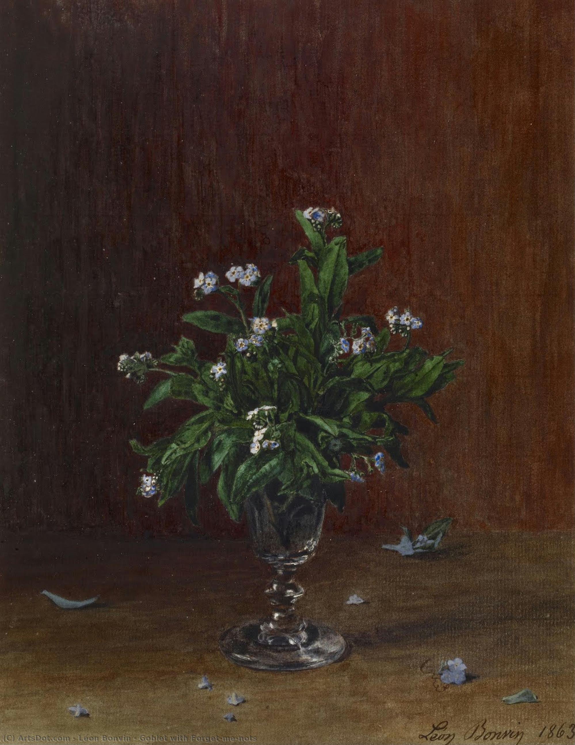 Goblet With Forget-me-nots — Léon Bonvin