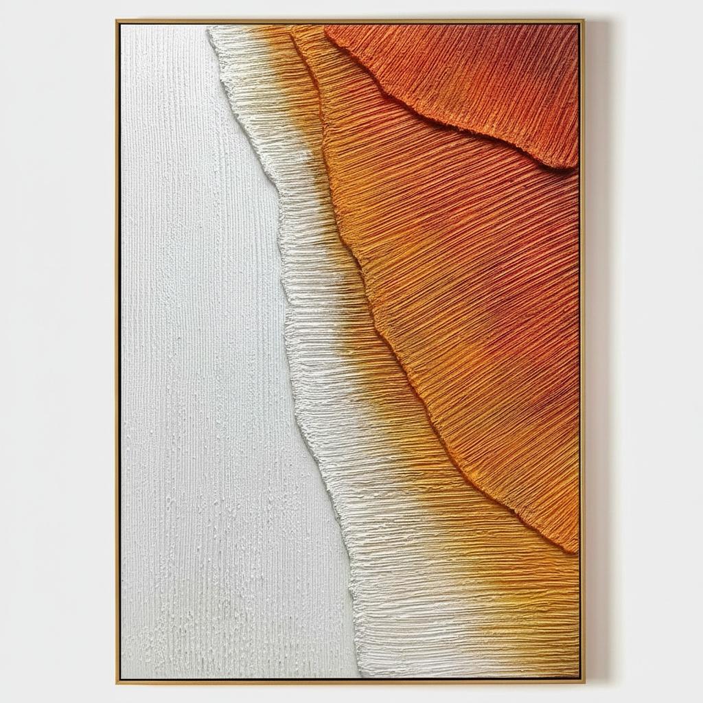 Ätherische Schichten Aus Ocker Und Creme In Einer Meditativen, Fließenden Landschaft — David Moreau