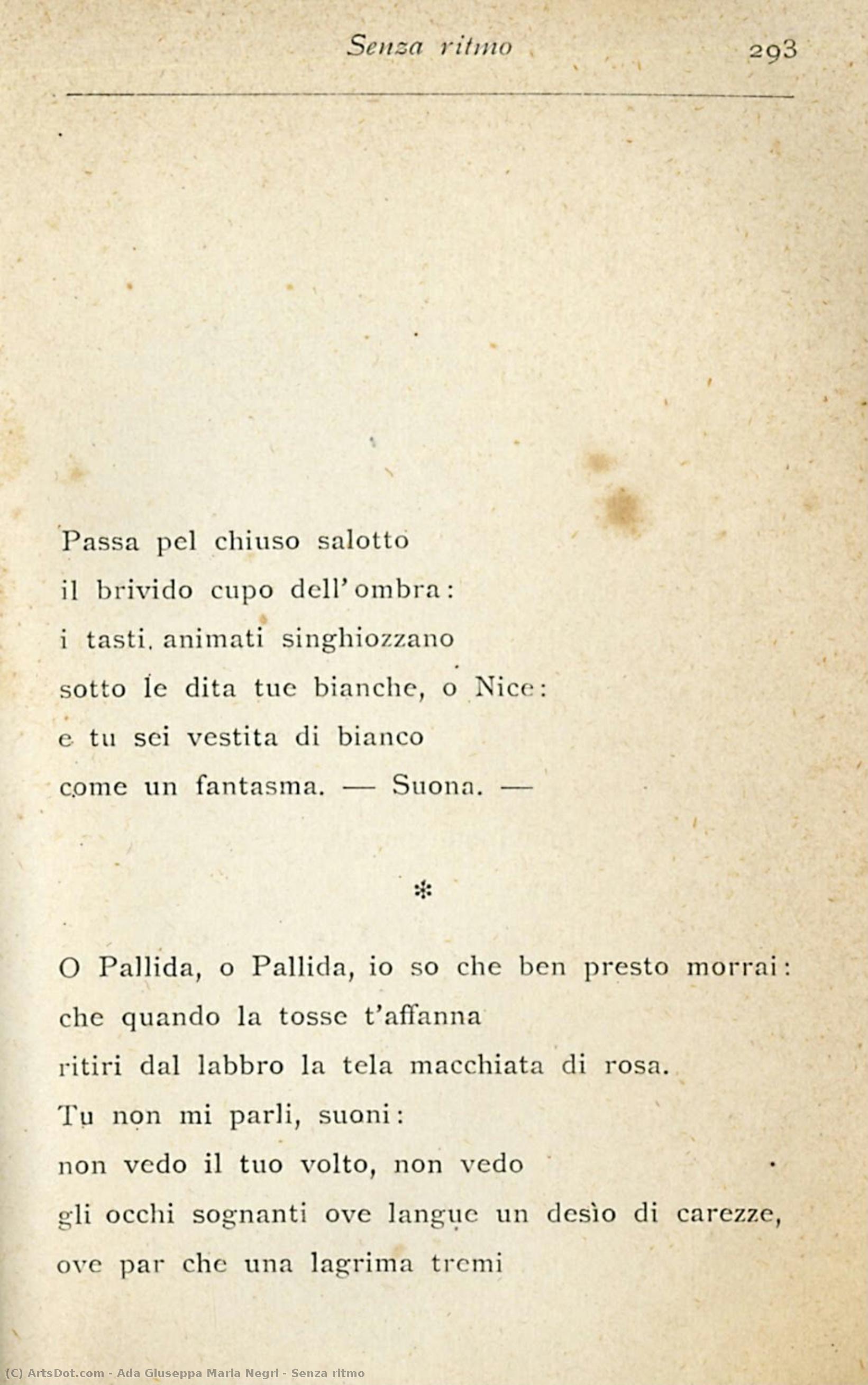 Senza Ritmo — Ada Giuseppa Maria Negri