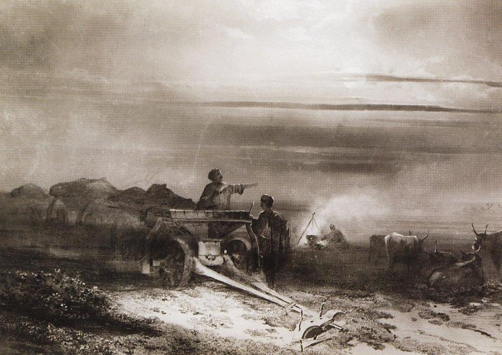 Bivouac In The Desert Convoy Chumakov — Aleksey Savrasov
