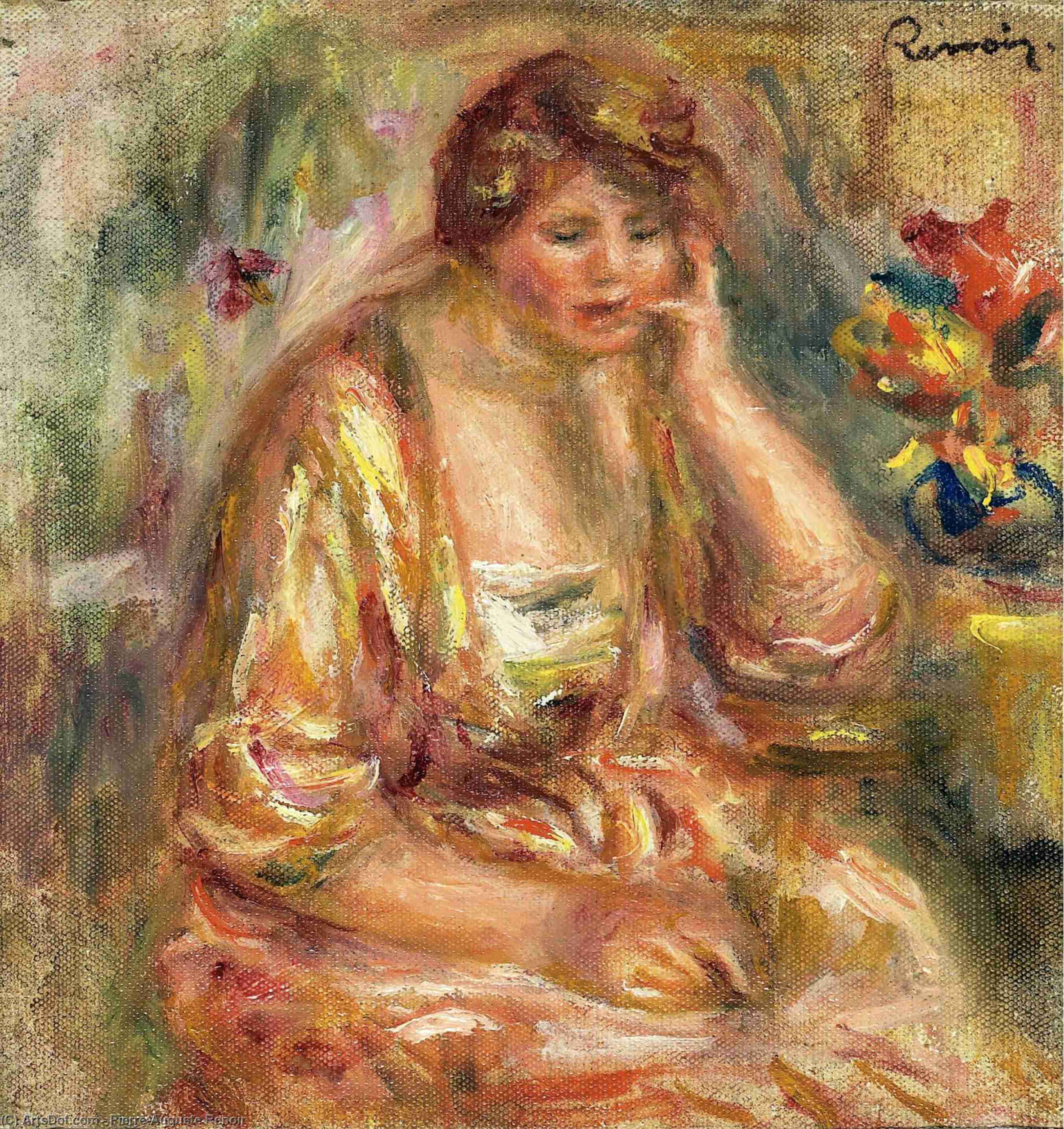 Andree In A Pink Dress — Pierre-auguste Renoir
