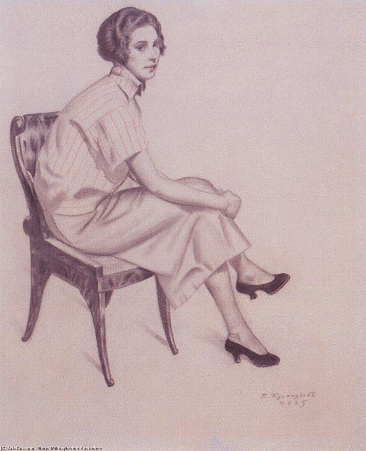 Portrait Of Evdokimova — Boris Mikhailovich Kustodiev