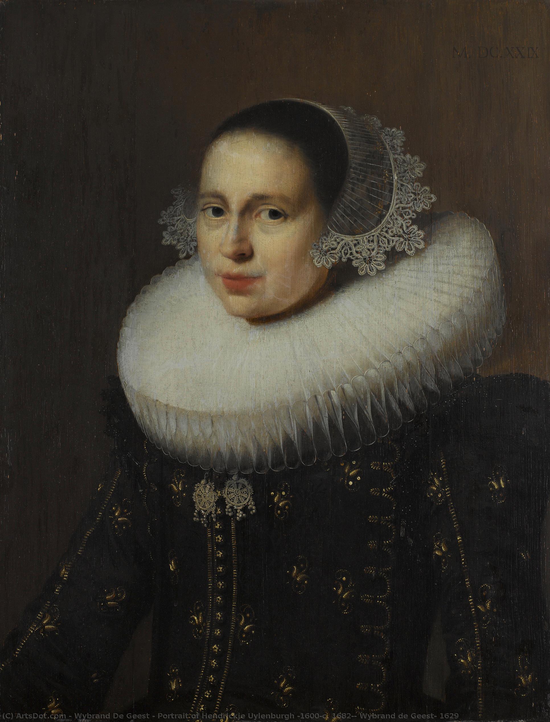 Portrait Of Hendrickje Uylenburgh (1600-c. 1682), Wybrand De Geest, 1629 — Wybrand Simonsz. De Geest