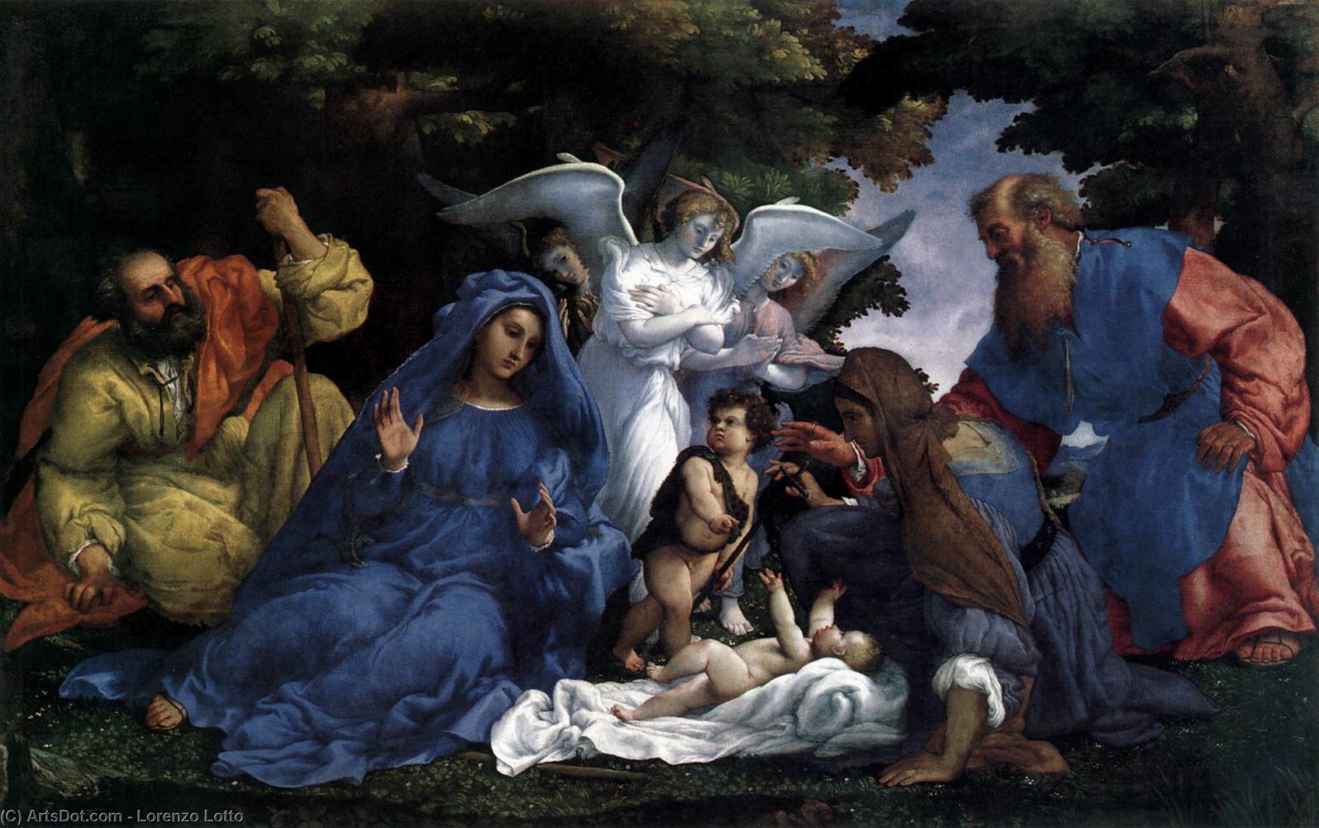 Holy Family With Angels — Lorenzo Lotto
