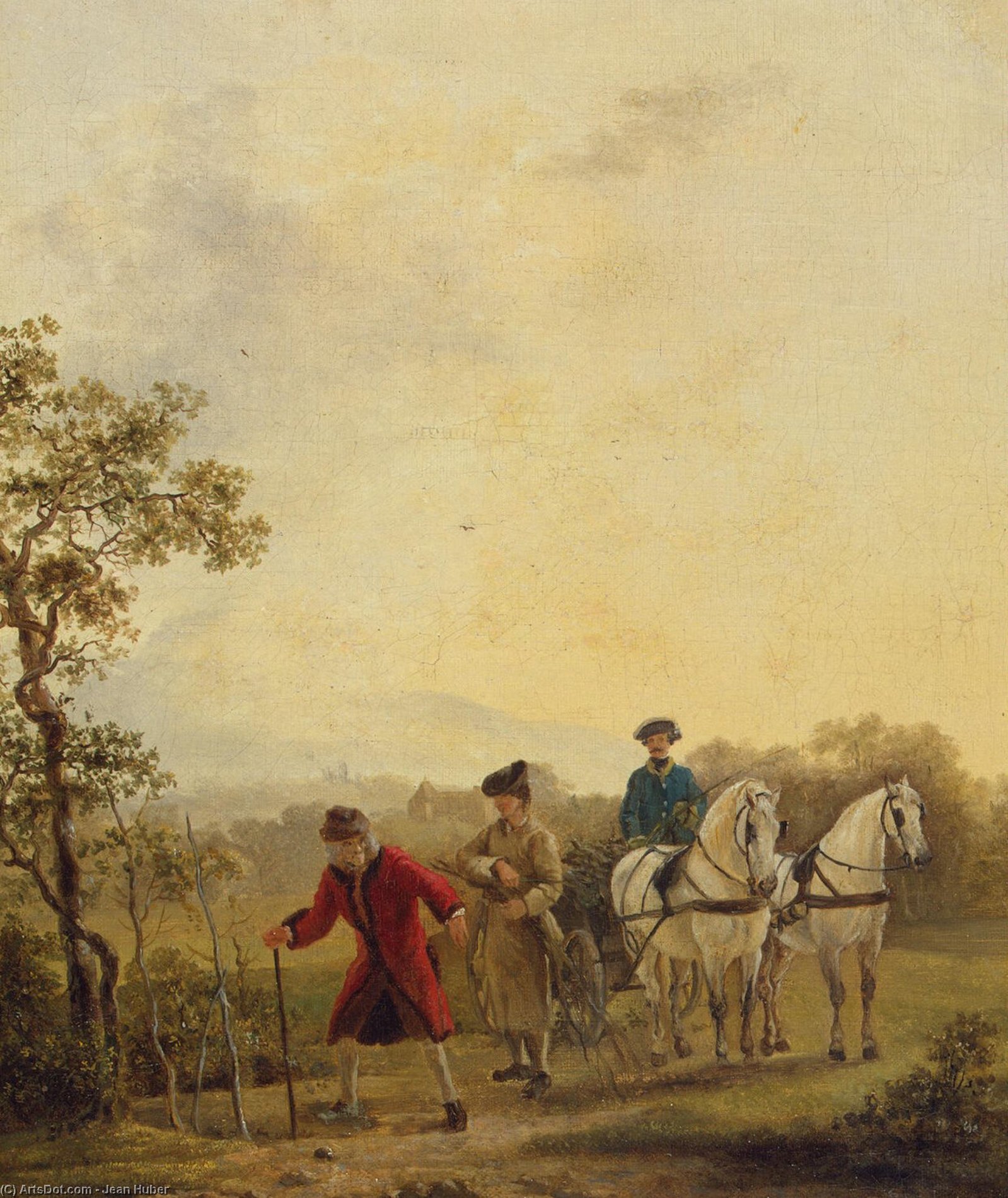 Voltaire Planting Trees — Jean Huber
