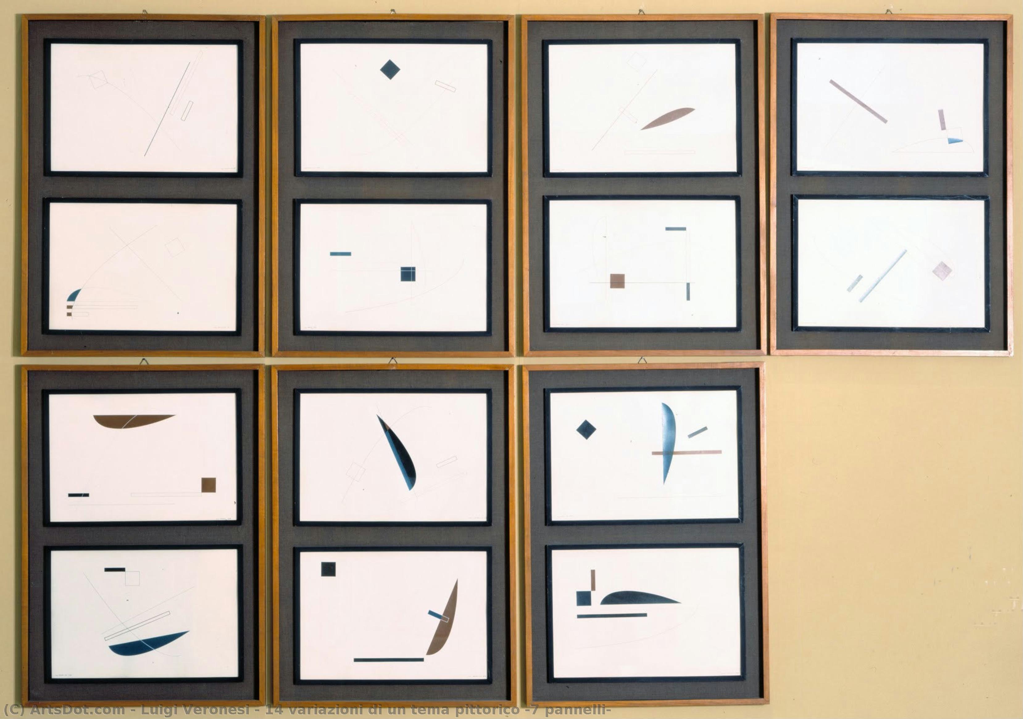 14 Variazioni Di Un Tema Pittorico (7 Pannelli) — Luigi Veronesi