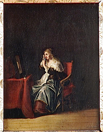 Les Cinq Sens, La Vue Femme Au Miroir — Palamedesz Anthonie (stevaerts)