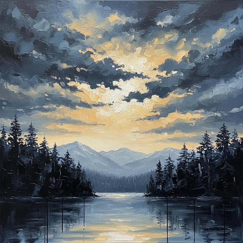 Eternal Radiance: A Sculptural Symphony Of Gilded Light And Obsidian Mountain Shadows — Christian Noiret