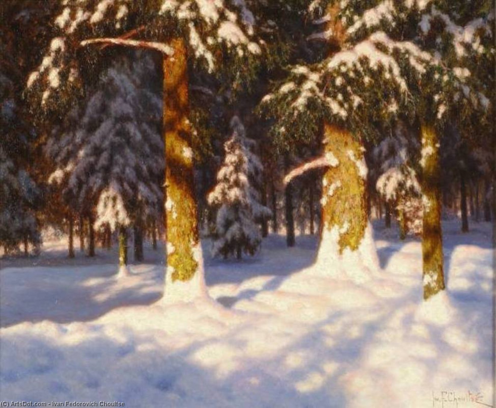 Sunlit Forest Interior — Ivan Fedorovich Choultse
