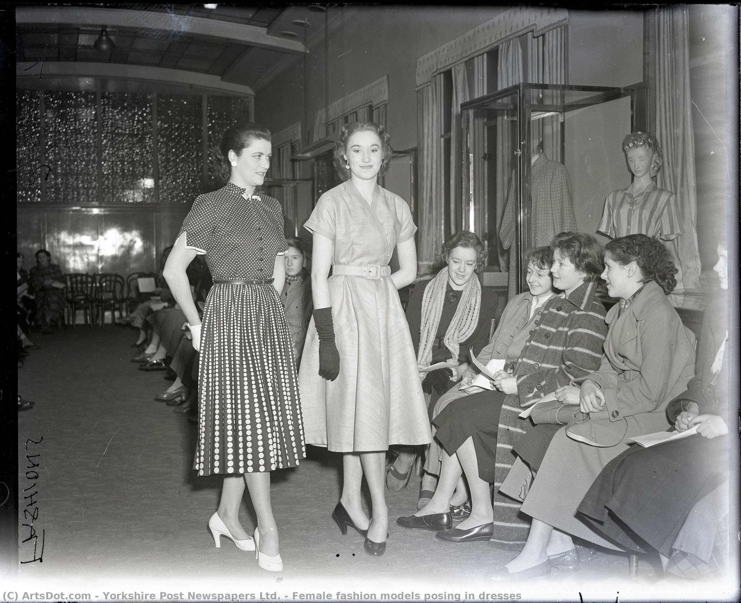 Female Fashion Models Posing In Dresses — Yorkshire Post Newspapers Ltd.