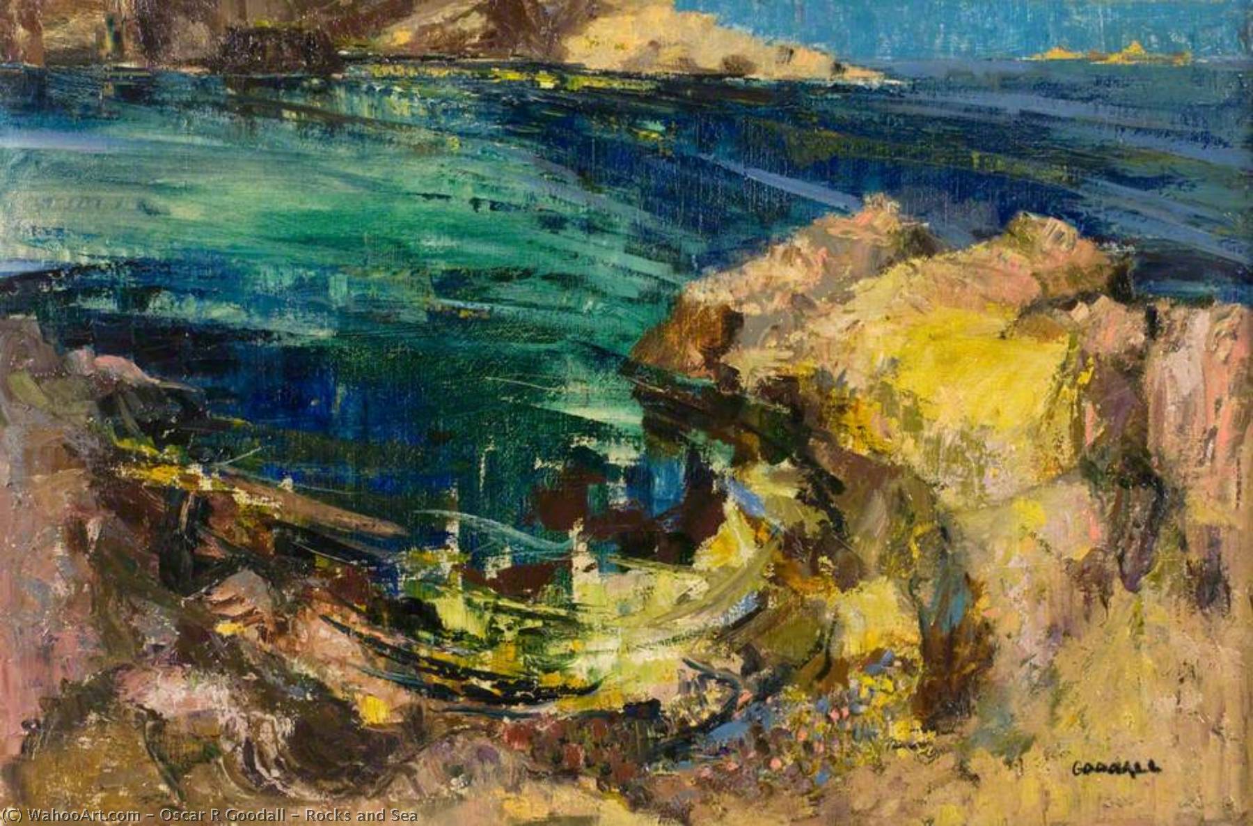 Rocks And Sea — Oscar R Goodall