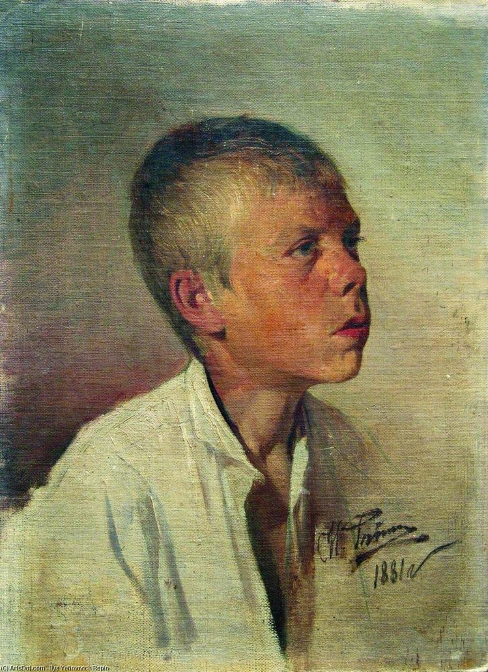 Portrait Of A Boy — Ilya Yefimovich Repin