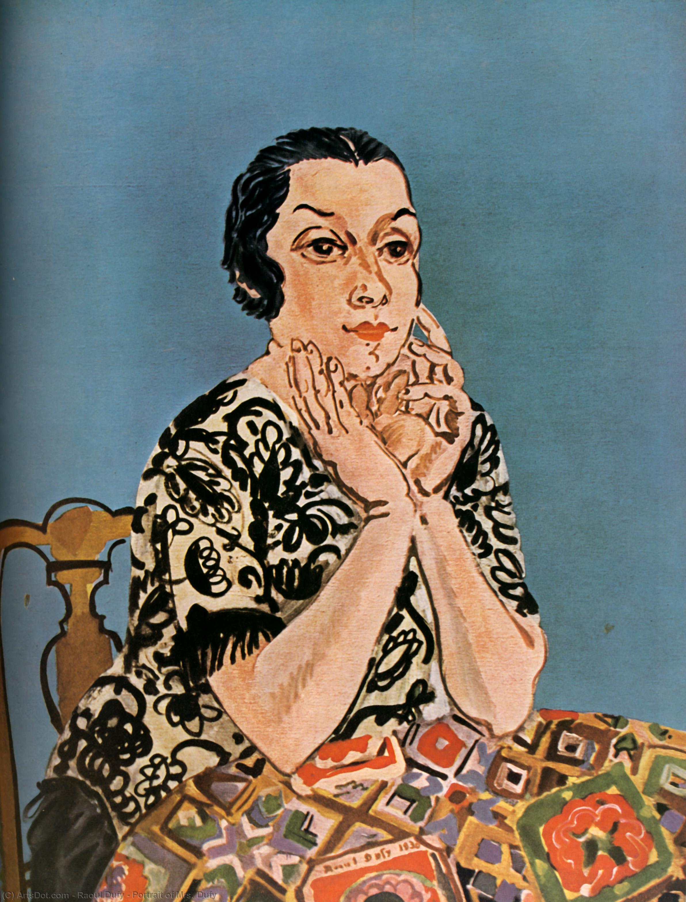 Portrait Of Mrs. Dufy — Raoul Dufy