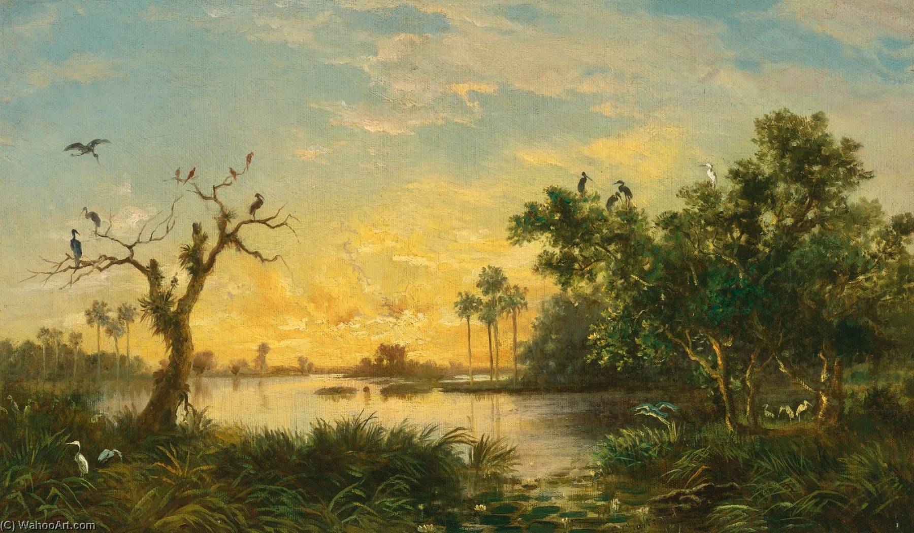 Laguna Al Atardecer — Esteban Chartrand Y Dubois