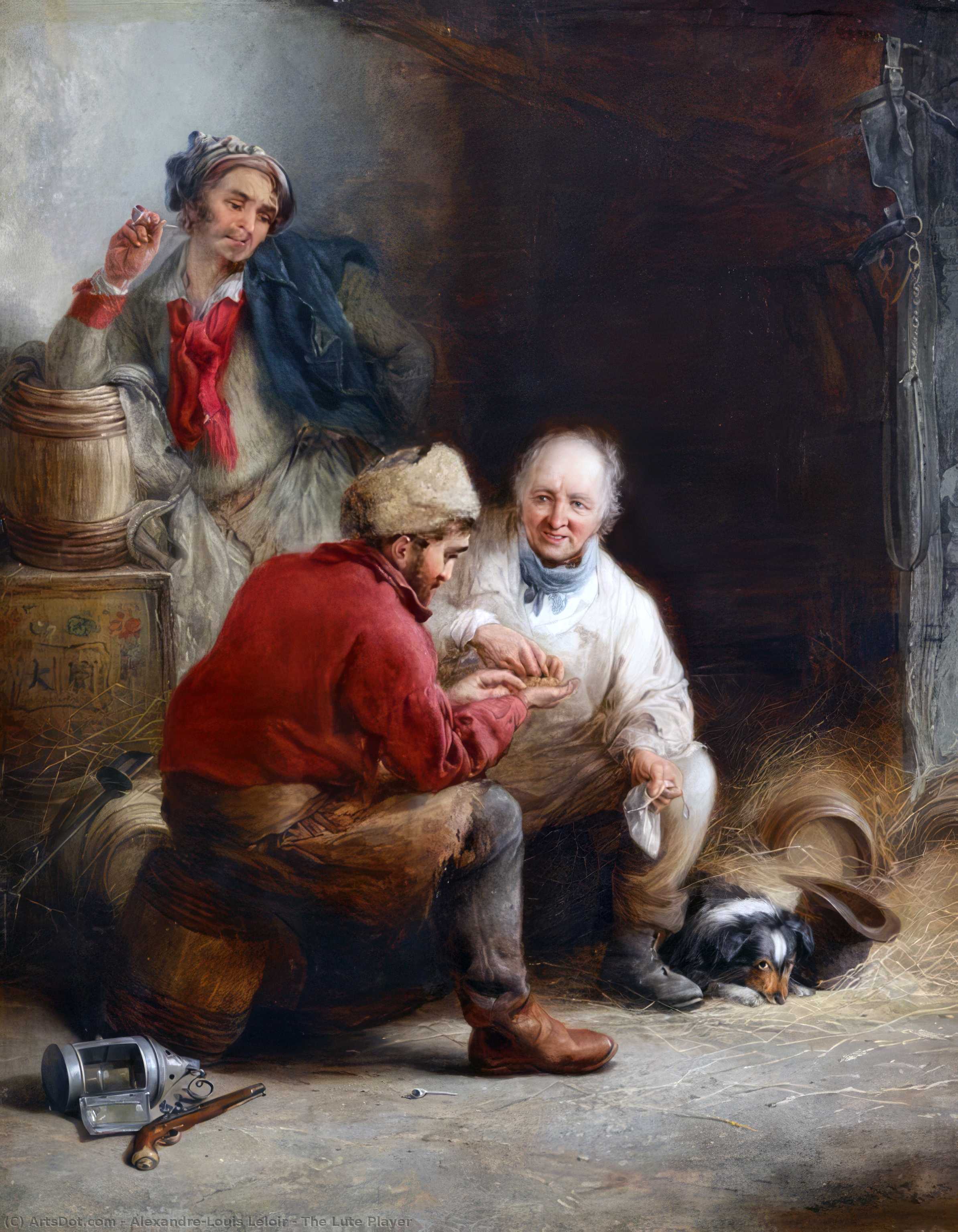 The Lute Player — Alexandre-louis Leloir