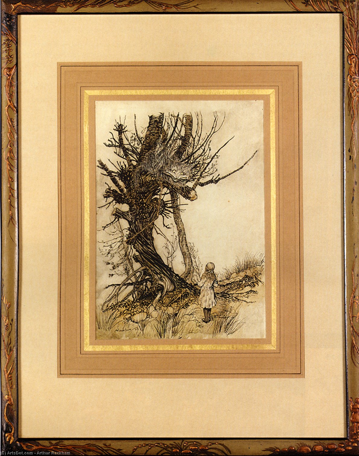 Alice In Wonderland. Alice And The Cheshire Cat — Arthur Rackham