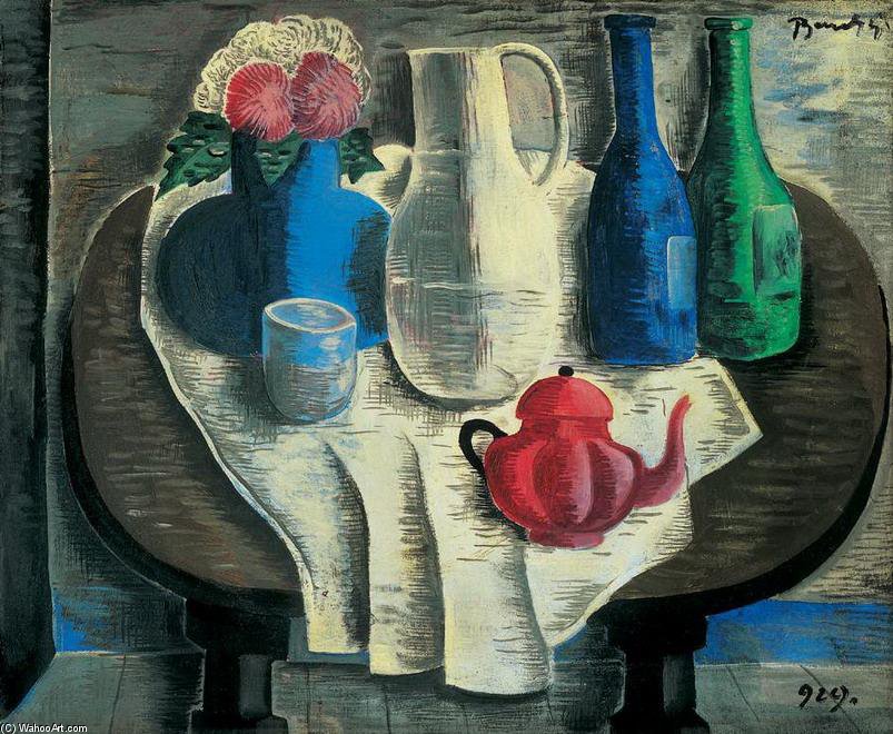 Still Life With A Red Teapot — Geza Bene