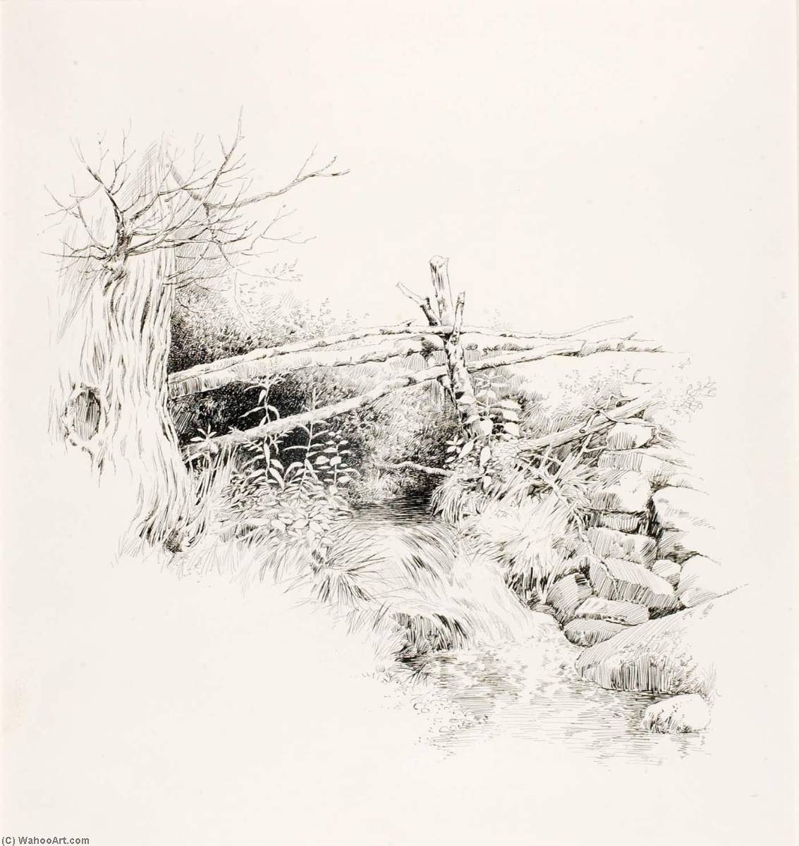 Untitled (woodland Stream) — George Elbert Burr