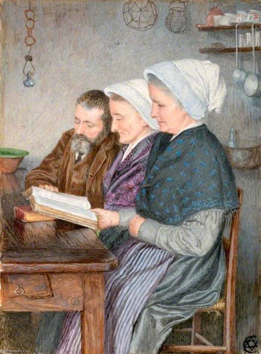 Valdesi Reading The Bible — Estella Louisa Michaela Canziani