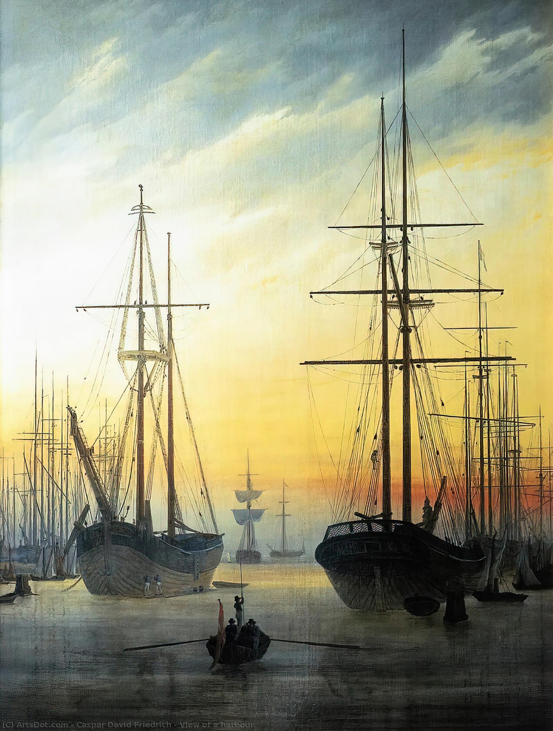 View Of A Harbour — Каспар Давид Фридрих