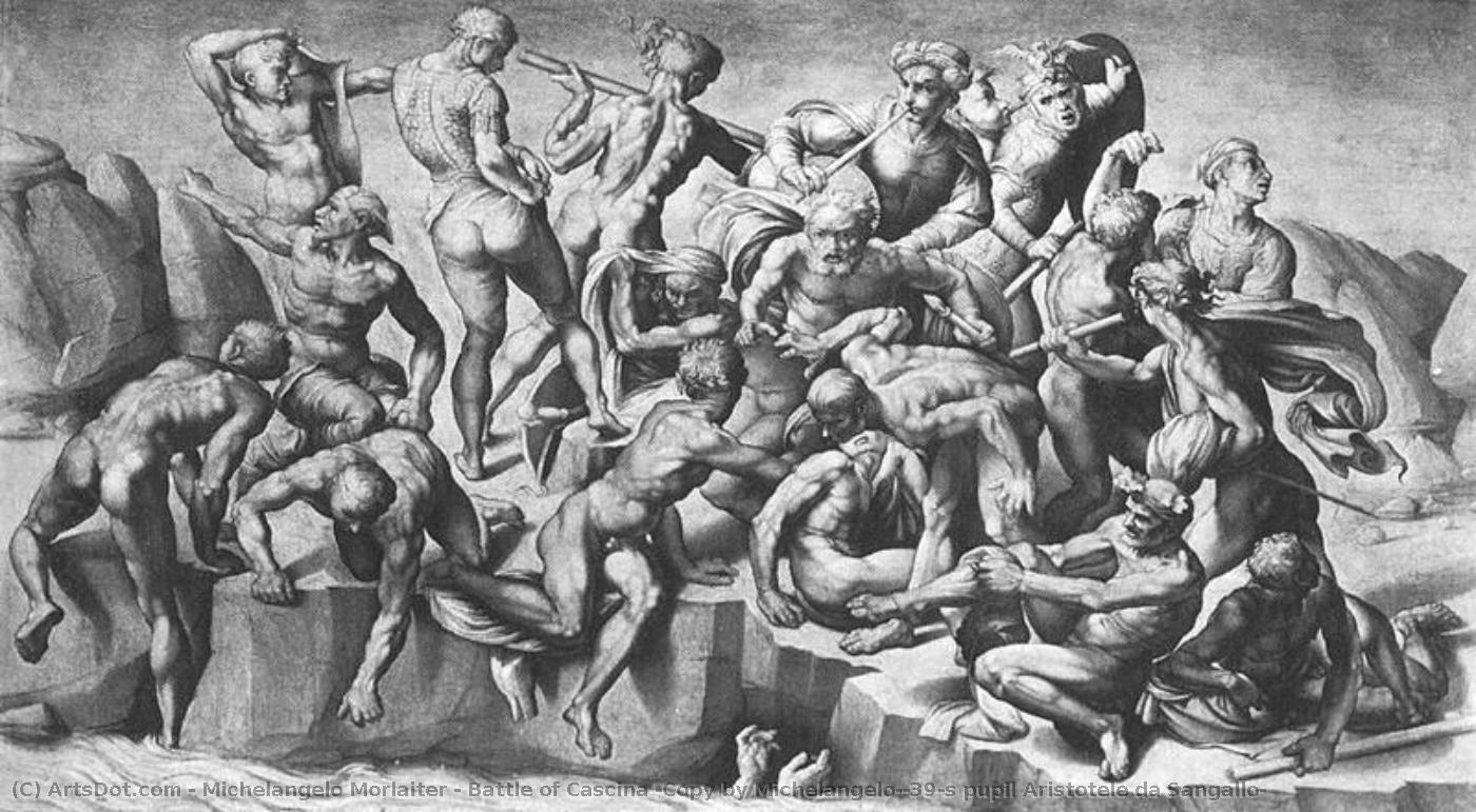 Battle Of Cascina (copy By Michelangelo's Pupil Aristotele Da Sangallo) — Michelangelo Morlaiter