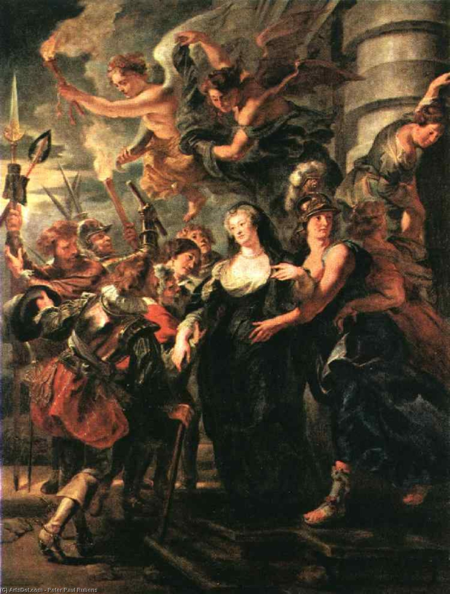 The Queen Flees France, Louvre — Peter Paul Rubens