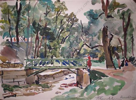 Kislovodsk. The Bridge In The Park. — Pyotr Konchalovsky