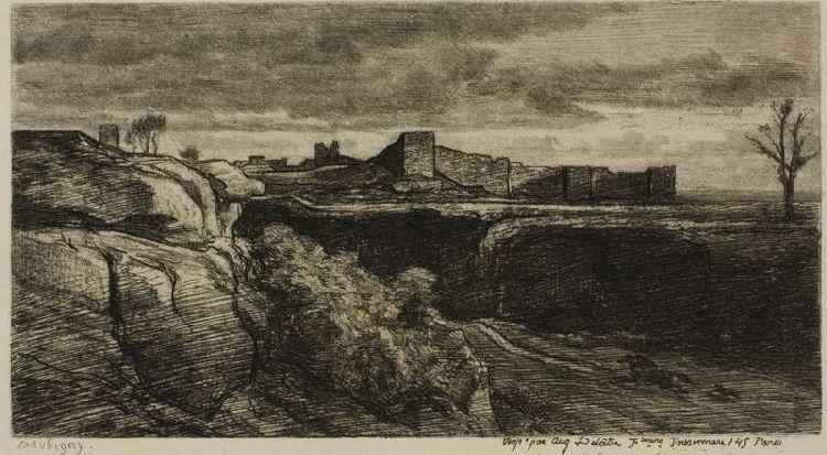 Ruins Of The Castle Of Cremieux — Charles-françois Daubigny