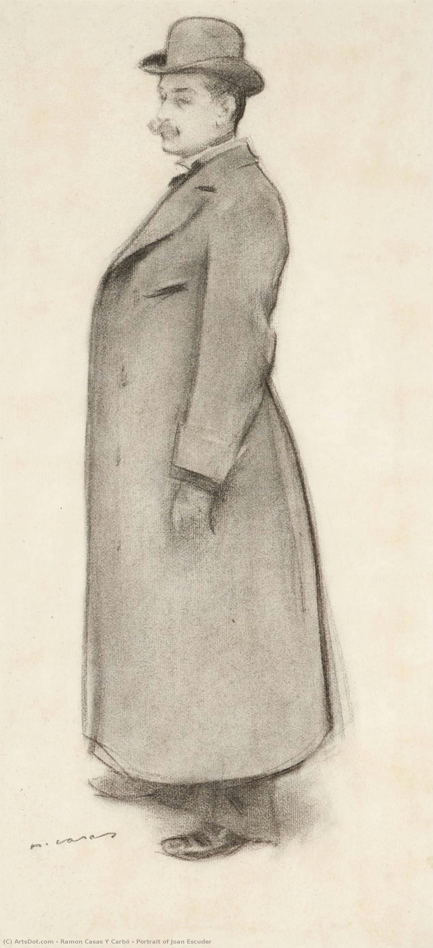 Portrait Of Joan Escuder — Ramon Casas I Carbó