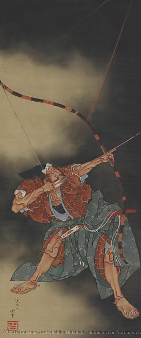 Minamoto No Yorimasa Aiming An Arrow — Katsushika Hokusai