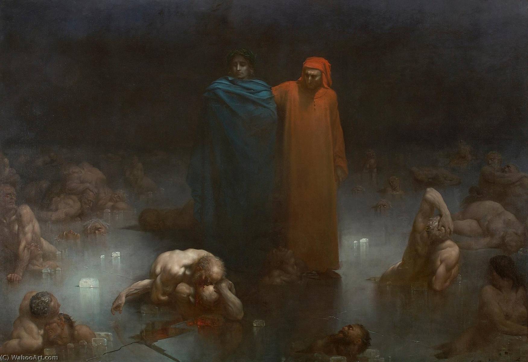 Deutsch Dante Und Vergil Im 9. Kreis Der Hölle English Dante And Virgil In The Ninth Circle Of Hell Français Dante Et Vergil Dans Le Neuvième Cercle De L'enfer — Paul Gustave Doré