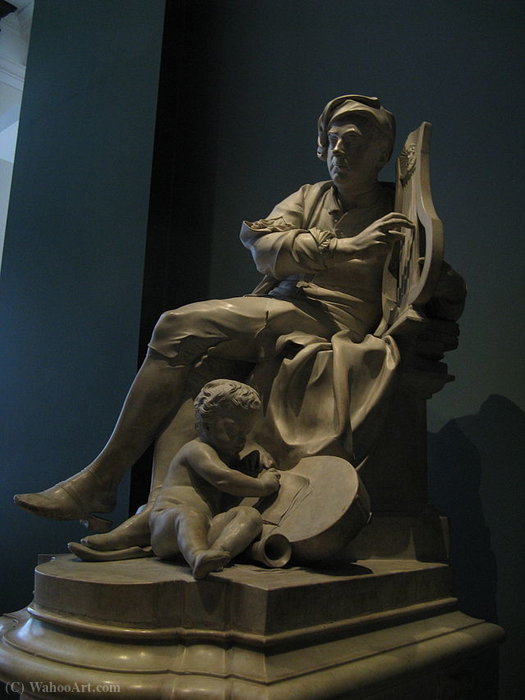 Statue Of George Frederick Handel By Louis-françois Roubiliac At Victoria And Albert Museum. — Louis-françois Roubiliac