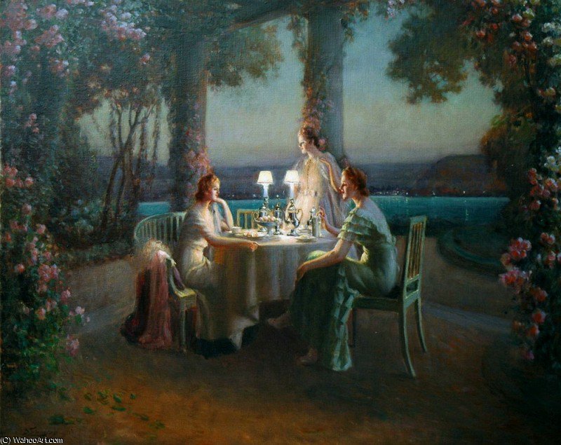 On The Terrace By The Lake Of Annecy — Delphin Enjolras