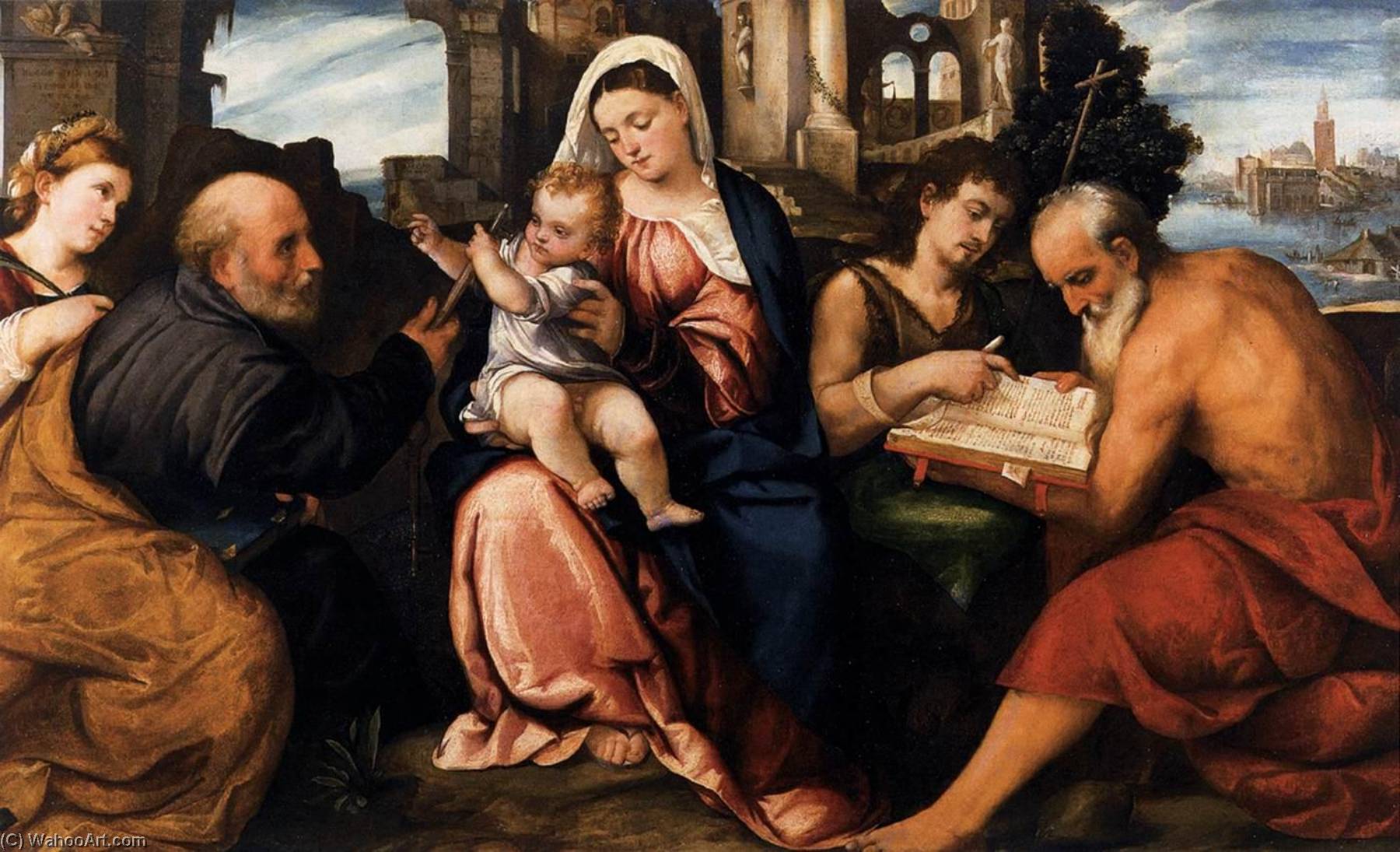Virgin And Child With Saints — Bonifazio Veronese (bonifazio De Pitati)
