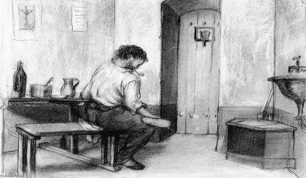 Courbet In His Cell At Sainte-pélagie — Gustave Courbet