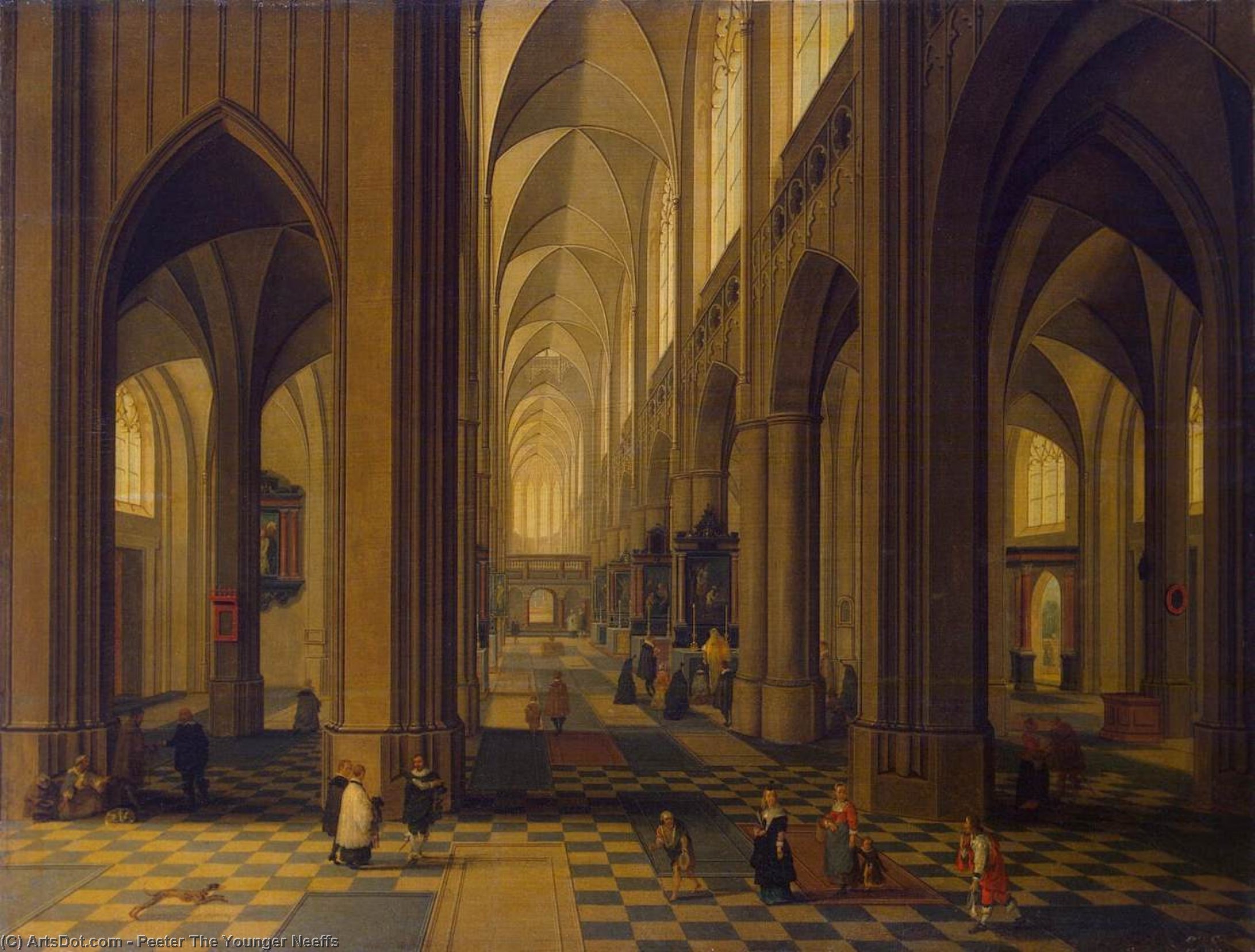 Interior Of The Antwerp Cathedral — Peeter Neeffs Der Jüngere