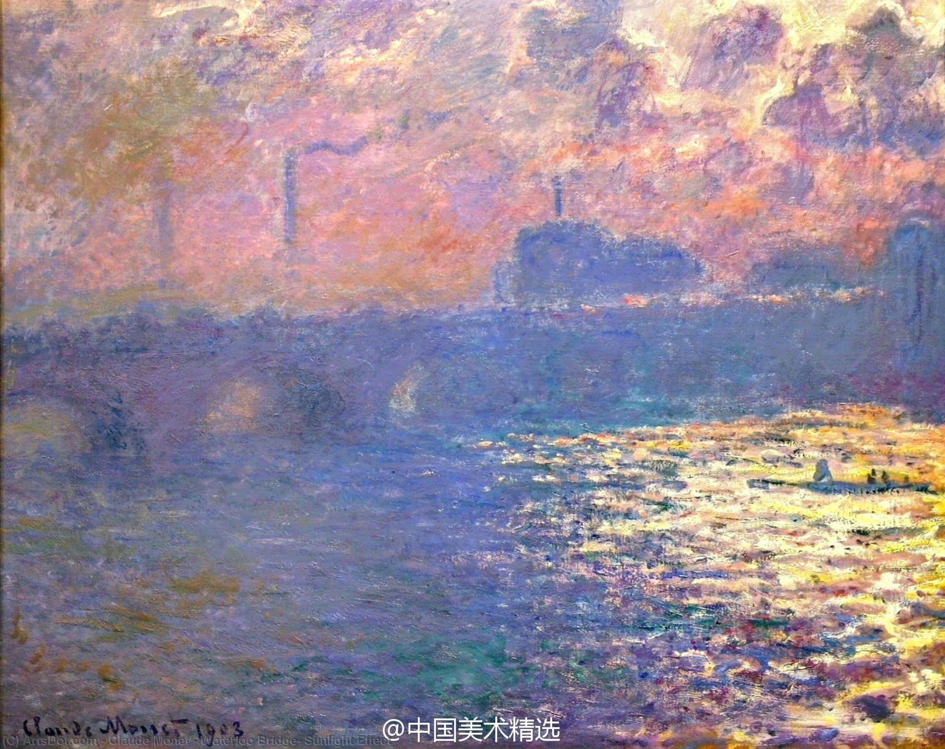 Waterloo Bridge, Sunlight Effect — Клод Моне