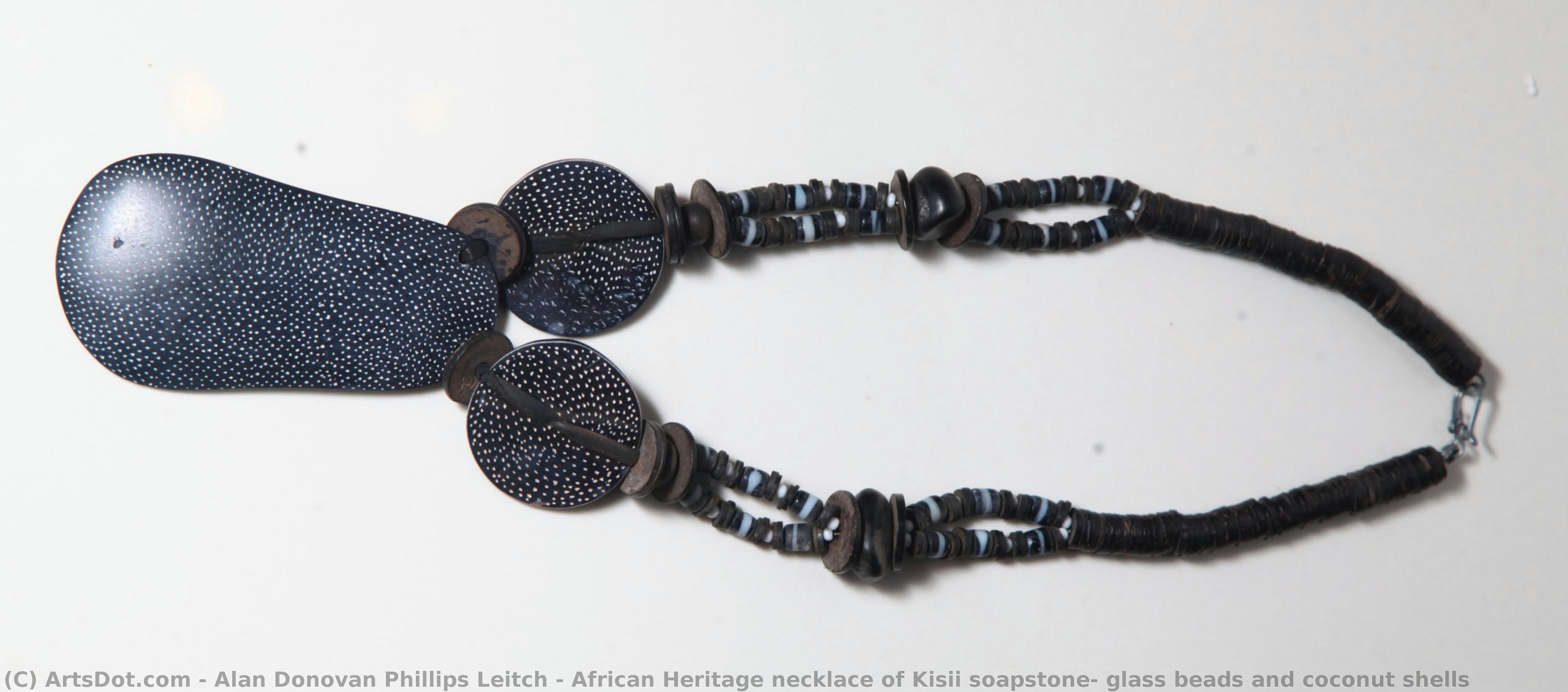 African Heritage Necklace Of Kisii Soapstone, Glass Beads And Coconut Shells — Alan Donovan Phillips Leitch