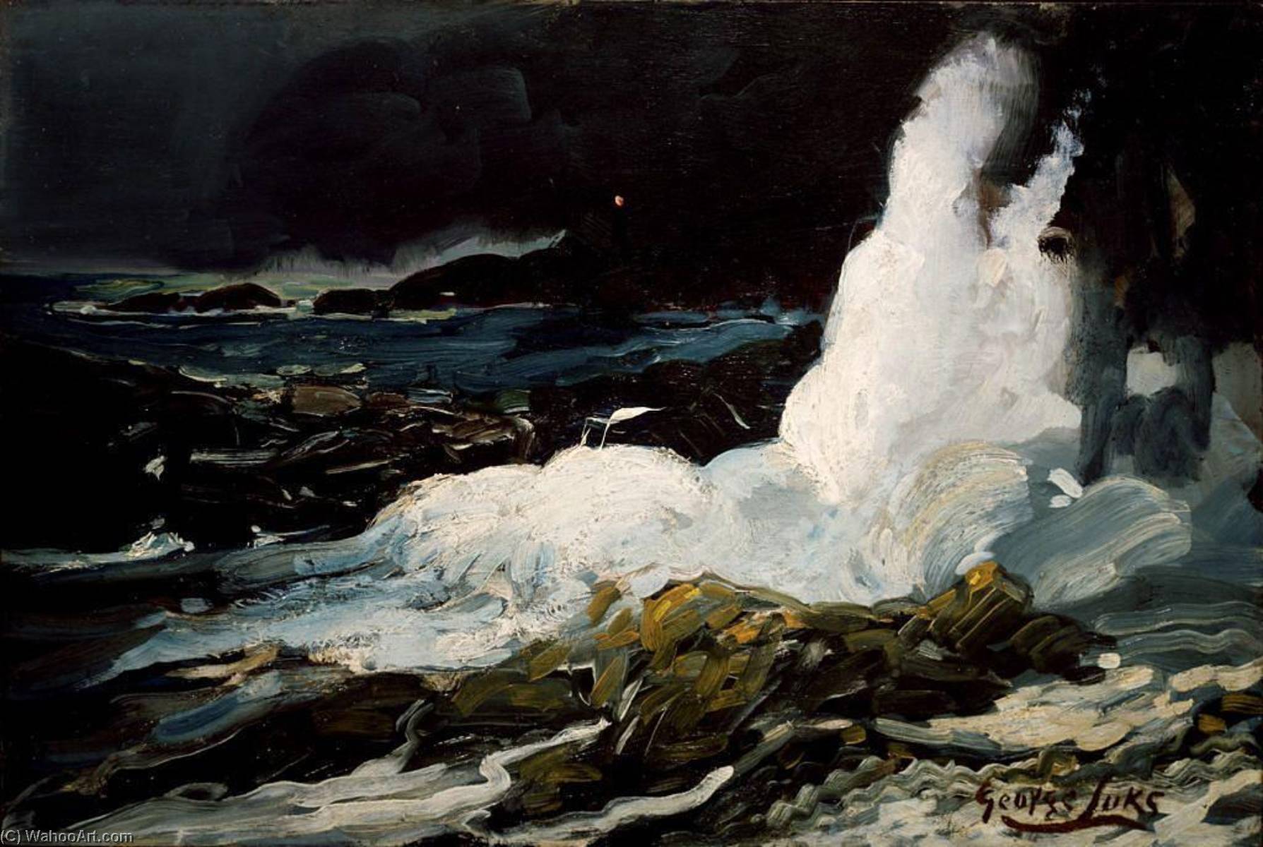 Great Waves (coast Of Maine) — George Benjamin Luks