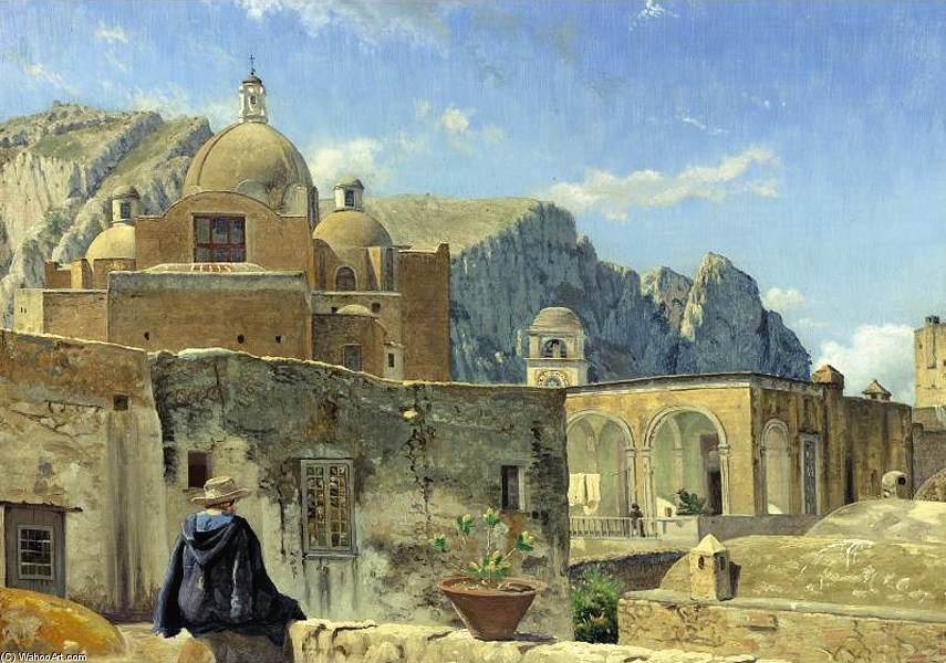 Young Boy Seated On A Wall Overlooking Capri — Peter Vilhelm Carl Kyhn