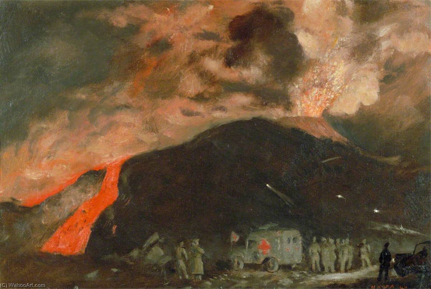 Vesuvius In Eruption, March 1944 — Henry Marvell Carr