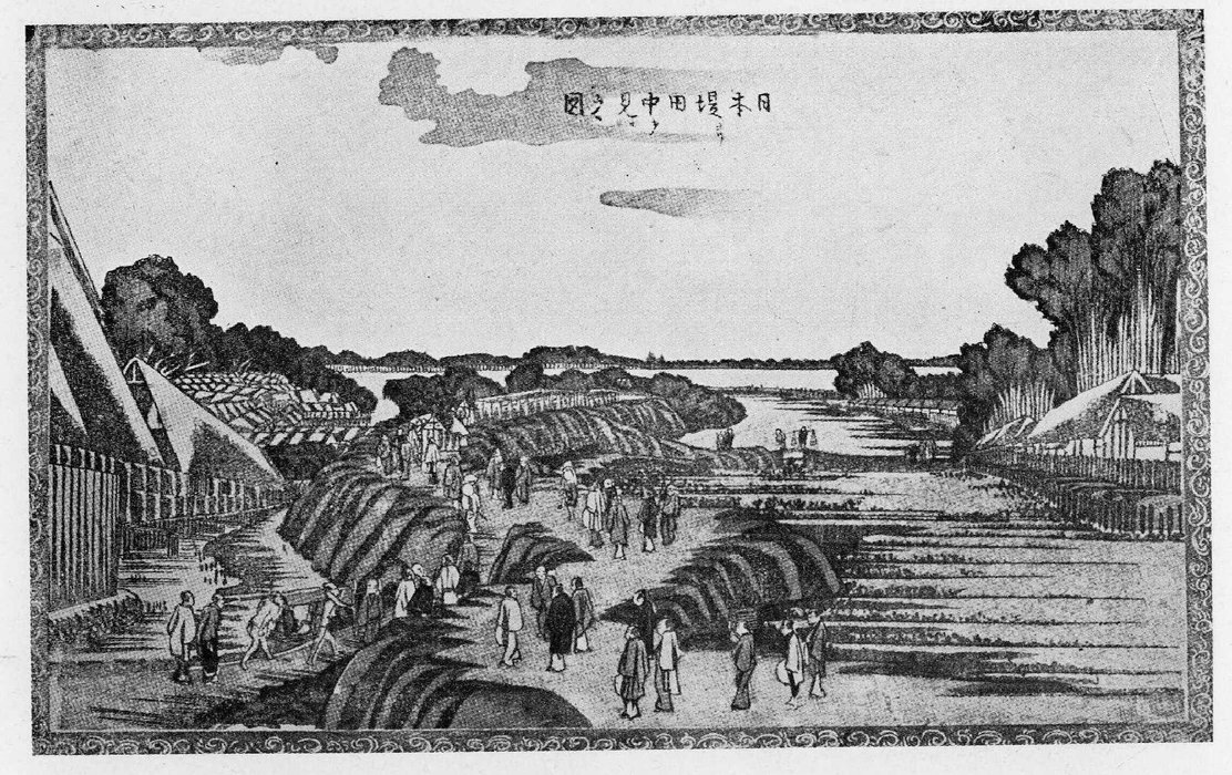 Charts Embankment Tanaka Of Japan — Katsushika Hokusai