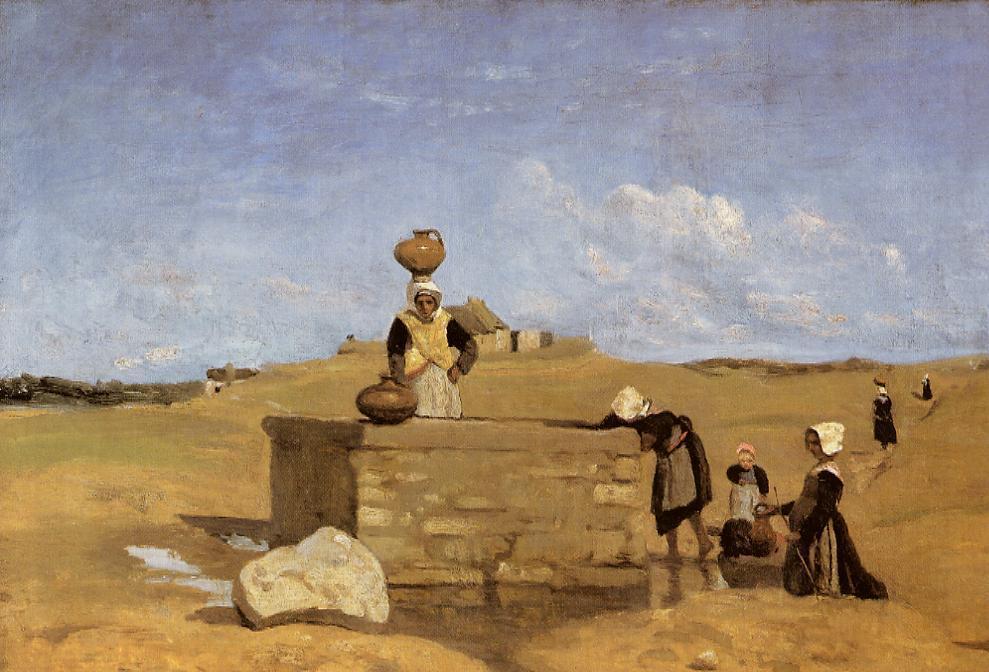 Breton Women At The Fountain — Žan-batist Kamil Korote