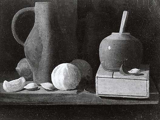 Still Life With Almonds, (painting) — John Frederick Peto